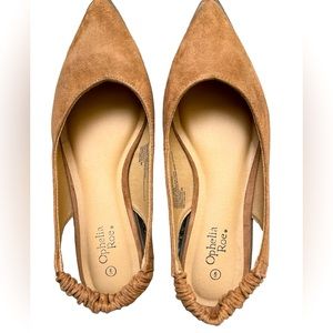 OPHELIA ROE Open back flats. Size 6